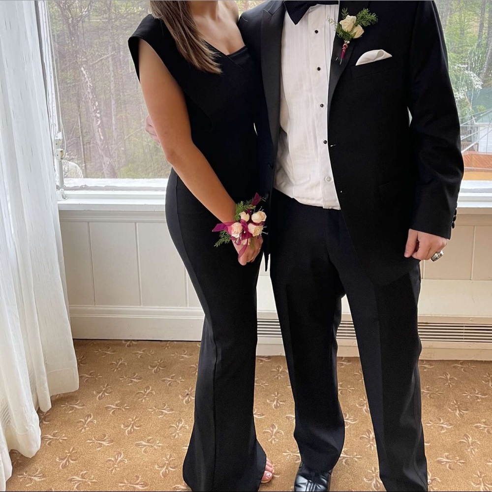 Pretty little thing black prom dress